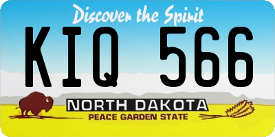 ND license plate KIQ566