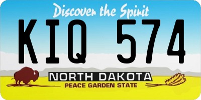 ND license plate KIQ574