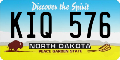 ND license plate KIQ576