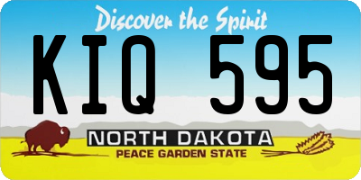 ND license plate KIQ595