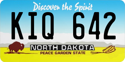 ND license plate KIQ642