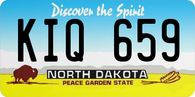 ND license plate KIQ659