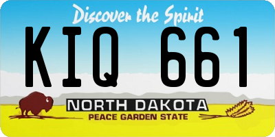 ND license plate KIQ661