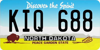 ND license plate KIQ688