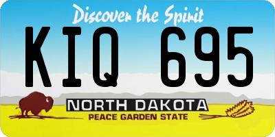 ND license plate KIQ695