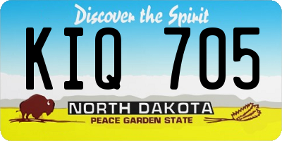 ND license plate KIQ705