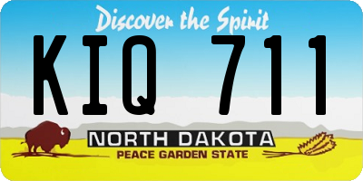 ND license plate KIQ711