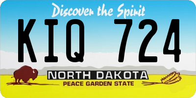 ND license plate KIQ724