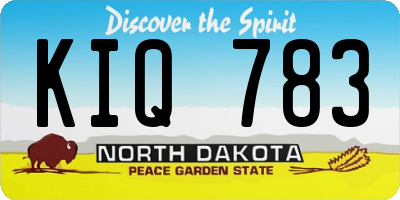 ND license plate KIQ783