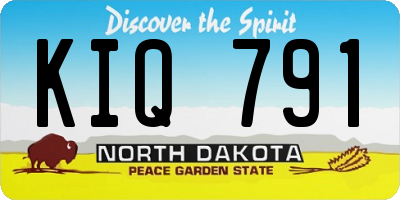 ND license plate KIQ791