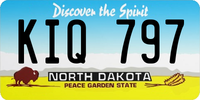 ND license plate KIQ797