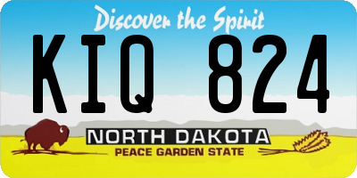 ND license plate KIQ824