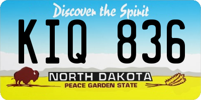 ND license plate KIQ836