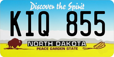 ND license plate KIQ855