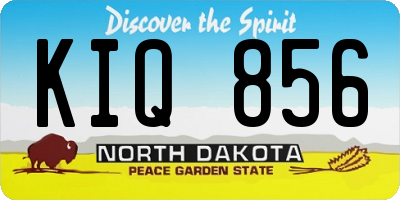 ND license plate KIQ856