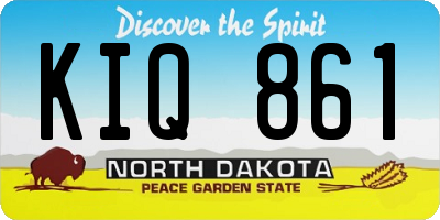 ND license plate KIQ861
