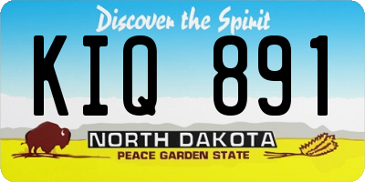 ND license plate KIQ891