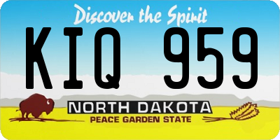 ND license plate KIQ959