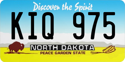 ND license plate KIQ975