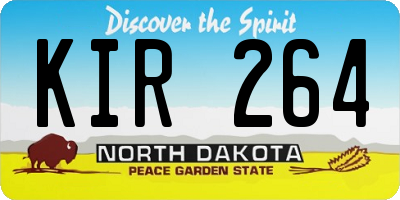 ND license plate KIR264