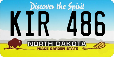 ND license plate KIR486