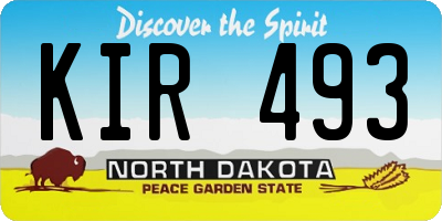 ND license plate KIR493