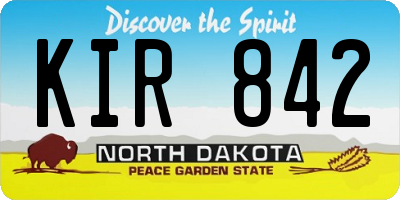 ND license plate KIR842