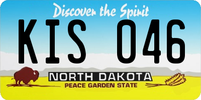 ND license plate KIS046