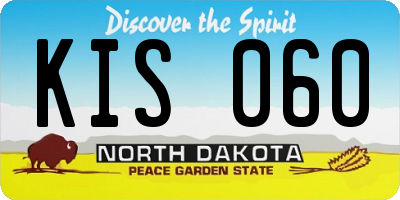 ND license plate KIS060