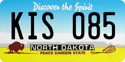ND license plate KIS085