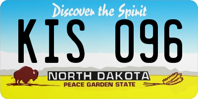 ND license plate KIS096