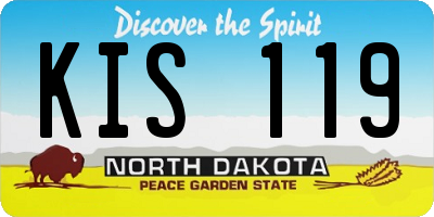 ND license plate KIS119