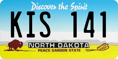 ND license plate KIS141