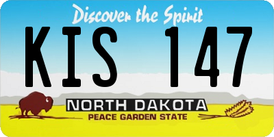 ND license plate KIS147