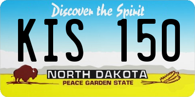 ND license plate KIS150
