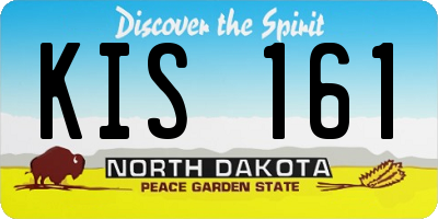 ND license plate KIS161