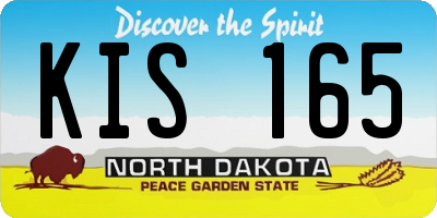 ND license plate KIS165