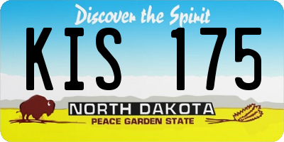 ND license plate KIS175