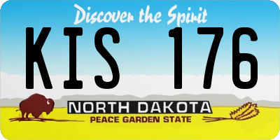 ND license plate KIS176