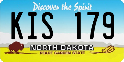 ND license plate KIS179