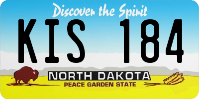ND license plate KIS184