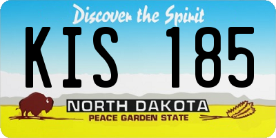 ND license plate KIS185