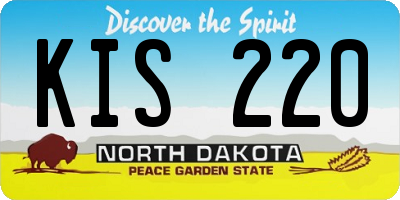 ND license plate KIS220