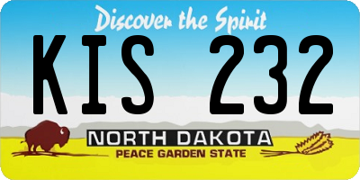 ND license plate KIS232