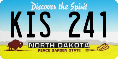 ND license plate KIS241