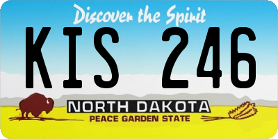 ND license plate KIS246