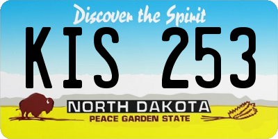 ND license plate KIS253
