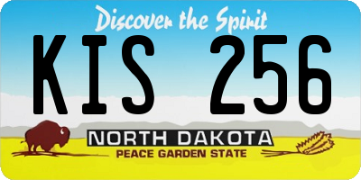 ND license plate KIS256