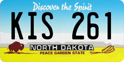 ND license plate KIS261
