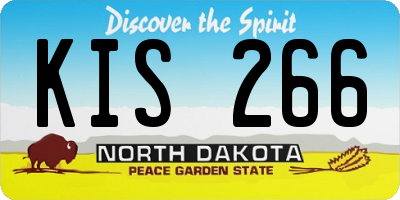 ND license plate KIS266